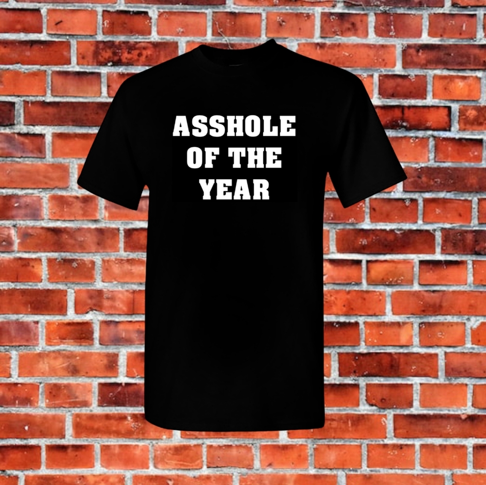 Men's Dirty Humor T-shirt Funny Potty Humor Tee A**hole of the Year T-shirt